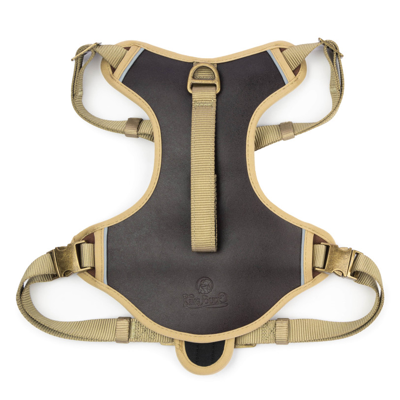 Premium No-Pull Leather Harness - King Buck top