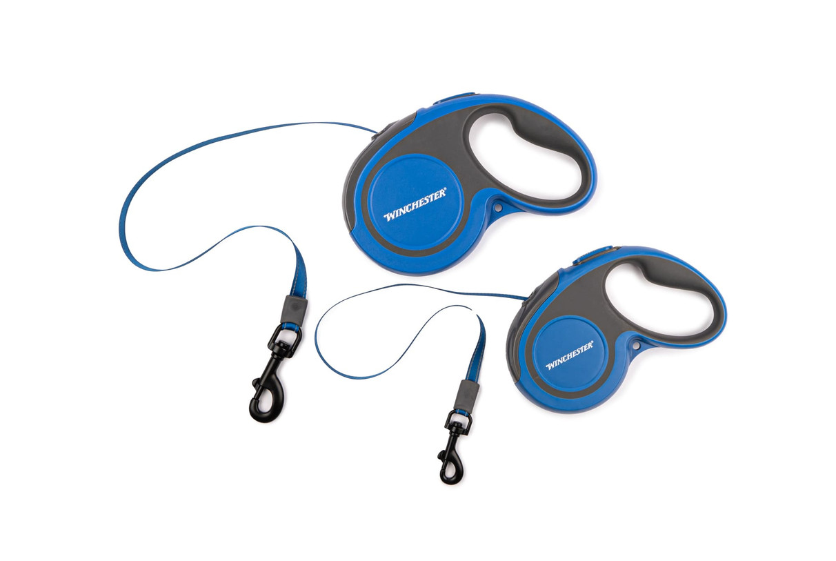 Retractable Leash 16-Foot - Winchester - Blue 2 sizes