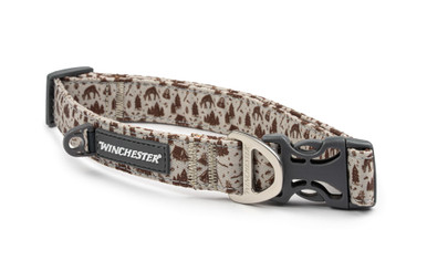 Designer Dog Collar - Winchester - Camping Collage