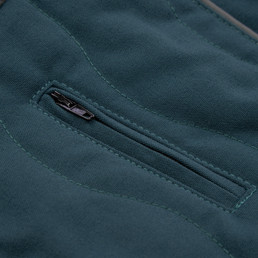 After Hunt Quilted Sherpa Jacket - King Buck deep teal closeup design