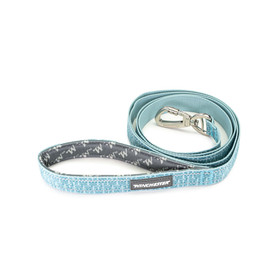 Deluxe Carabiner Leash 6-Foot - aqua haze coiled