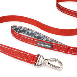 Deluxe Carabiner Leash 6-Foot - ketchup handle and carabiner cropped