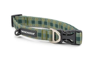 Signature Plaid Dog Collar - Winchester - buffalo green