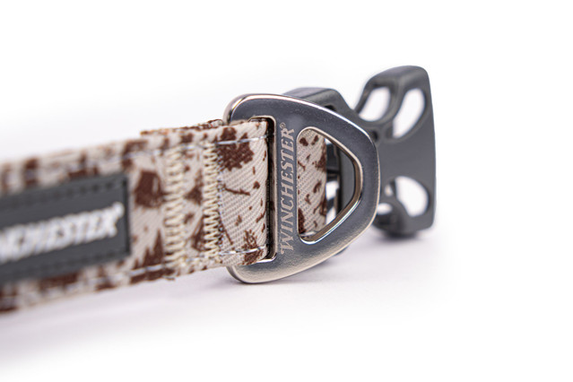 Designer Dog Collar - Winchester - Camping Collage buckle