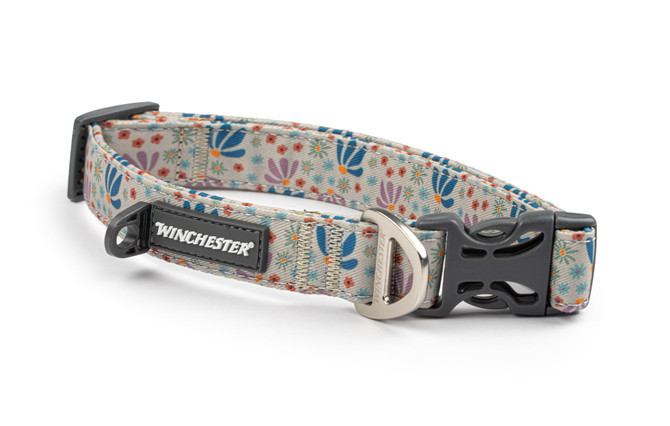 Designer Dog Collar - Winchester - Abstract Floral