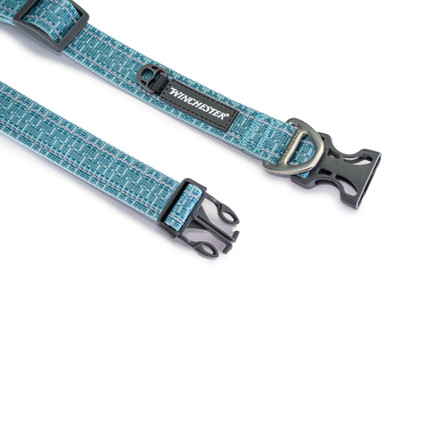 Signature Ombre Dog Collar - Aqua Haze buckle detail