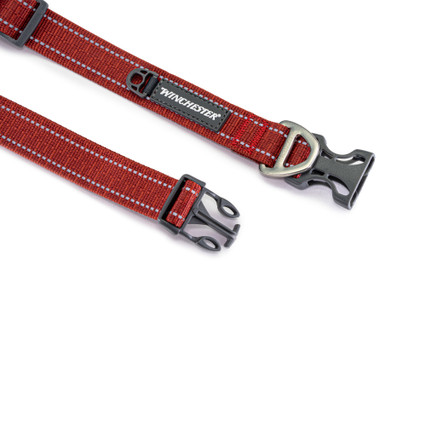 Signature Ombre Dog Collar - Ketchup buckle detail