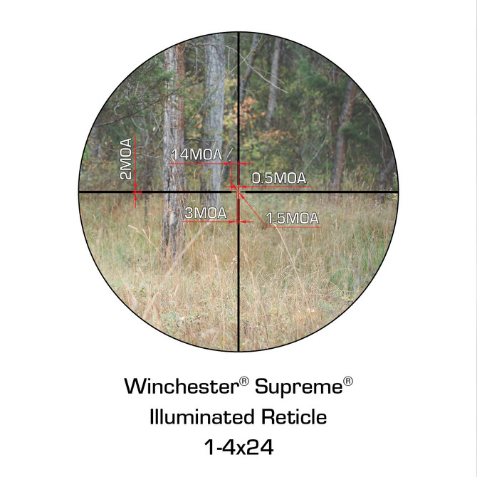 Winchester® Supreme® Illuminated Reticle for 1-4x24mm