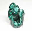 2.99" POLISHED MALACHITE FLAME Carving Self Standing Congo B229