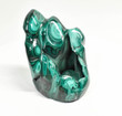 2.99" POLISHED MALACHITE FLAME Carving Self Standing Congo B229
