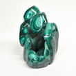 2.99" POLISHED MALACHITE FLAME Carving Self Standing Congo B229