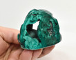 2.99" POLISHED MALACHITE FLAME Carving Self Standing Congo B229