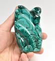4.05" POLISHED MALACHITE FLAME Carving Self Standing Congo B230