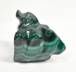 2.63" POLISHED MALACHITE FLAME Carving Self Standing Congo B225