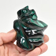 3.34" POLISHED MALACHITE FLAME Carving Self Standing Congo B219