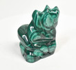 2.75" POLISHED MALACHITE FLAME Carving Self Standing Congo B223