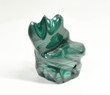 2.75" POLISHED MALACHITE FLAME Carving Self Standing Congo B223