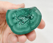 2.12" POLISHED MALACHITE STALACTITE Slice Shilu Mine, China B285