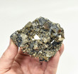 3.26" PYRITE CRYSTAL Cluster Huanzala Mine, Peru T426