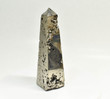 6.10" Polished PYRITE OBELISK TOWER Huanzala mine, Peru T403