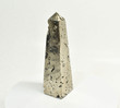 6.10" Polished PYRITE OBELISK TOWER Huanzala mine, Peru T403