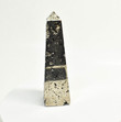 6.10" Polished PYRITE OBELISK TOWER Huanzala mine, Peru T403