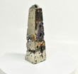 6.10" Polished PYRITE OBELISK TOWER Huanzala mine, Peru T404