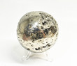 2.79" Polished PYRITE SPHERE With Stand Huanzala mine, Peru T412