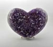 10.43" Beautiful Polished AMETHYST CACOXENITE Geode Heart w stand - Brazil P363