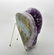 10.43" Beautiful Polished AMETHYST CACOXENITE Geode Heart w stand - Brazil P363