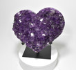 10.03" Beautiful Polished AMETHYST HEART with stand - Brazil T216