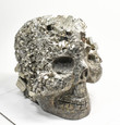 XXL Massive Golden Polished PYRITE Crystal SKULL with Quartz 109 Pounds T499
