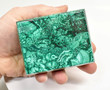2.99" Polished MALACHITE JEWELRY BOX With Matching Beveled Lid- Congo - CM87