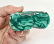 3.03" POLISHED MALACHITE OWL Carving - Congo - CM72