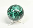 2.16" POLISHED MALACHITE SPHERE With Stand - Congo - E677
