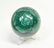 2.79" POLISHED MALACHITE SPHERE With Stand - Congo - E670