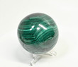 2.79" POLISHED MALACHITE SPHERE With Stand - Congo - E670