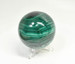 2.79" POLISHED MALACHITE SPHERE With Stand - Congo - E670