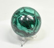 2.83" POLISHED MALACHITE SPHERE With Stand - Congo - E667
