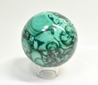 3.89" POLISHED MALACHITE SPHERE With Stand - Congo - E664