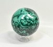 3.89" POLISHED MALACHITE SPHERE With Stand - Congo - E664