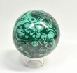 3.89" POLISHED MALACHITE SPHERE With Stand - Congo - E664