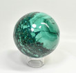 3.89" POLISHED MALACHITE SPHERE With Stand - Congo - E664