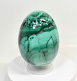 6.57" POLISHED MALACHITE EGG With Stand 10.8 Pounds - Congo - E662