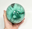 6.57" POLISHED MALACHITE EGG With Stand 10.8 Pounds - Congo - E662