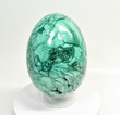 8.77" POLISHED MALACHITE EGG With Stand 14.1 Pounds - Congo - E661
