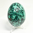 2.32" POLISHED MALACHITE EGG With Stand - Congo - E678