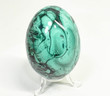 2.32" POLISHED MALACHITE EGG With Stand - Congo - E678