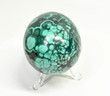 2.32" POLISHED MALACHITE EGG With Stand - Congo - E678