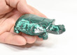 3.03" POLISHED MALACHITE TURTLE Animal Carving Congo CM46